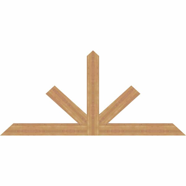 Ekena Millwork Saratoga Timber Gable Bracket, Western Red Cedar, 84"W x 38"H x 1 1/2"D x 5 1/2"F, 11/12 Pitch GBW084X38X0206SAR00SWR - main